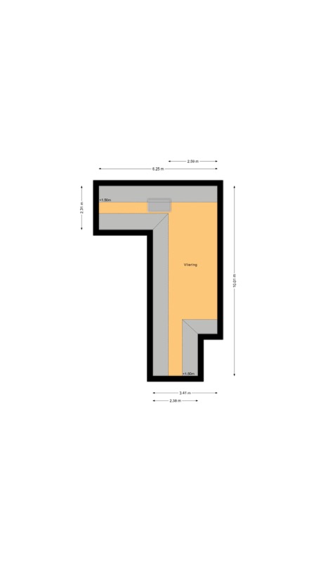 2D plattegronden van de vliering van Villa Olanda