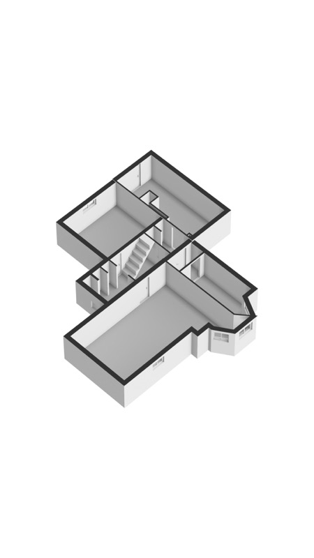 3D plattegronden van de kelder van Villa Olanda